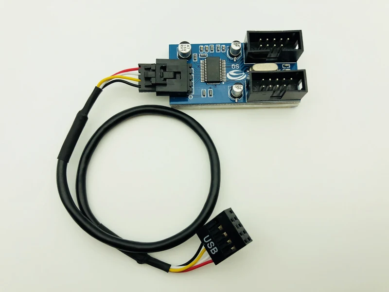 USB 2 0 папа от 1 до 9 контактный usb коннектор Женский удлинитель карта USB2.0 9Pin
