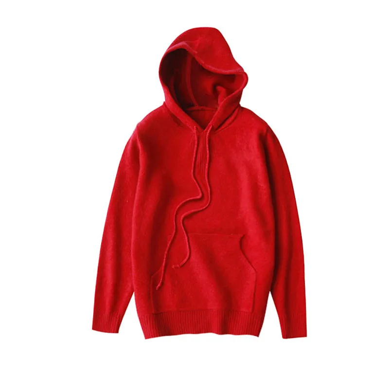 OMCHION Pull Femme 2018 Korean Solid Hooded Sweater Women Casual Loose Pocket Female Pullover Autumn Winter Jumper LMM44 | Женская