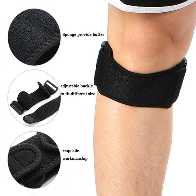 1 шт. регулируемое колено Patellar поддержка для сухожилий ремень тренажерный зал