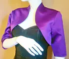Фиолетовое мягкое сатиновое БолерокурткаПалантиннакидкаПалантин 34 рукава на заказ свадебное болеро для женщин Mingli Tengda