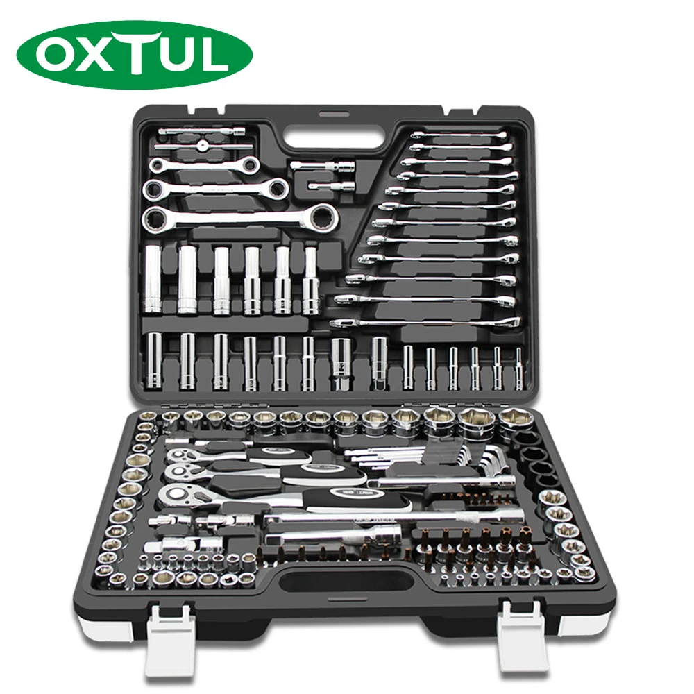 

Набор инструментов для механического ремонта автомобиля OXTUL, 150 шт.