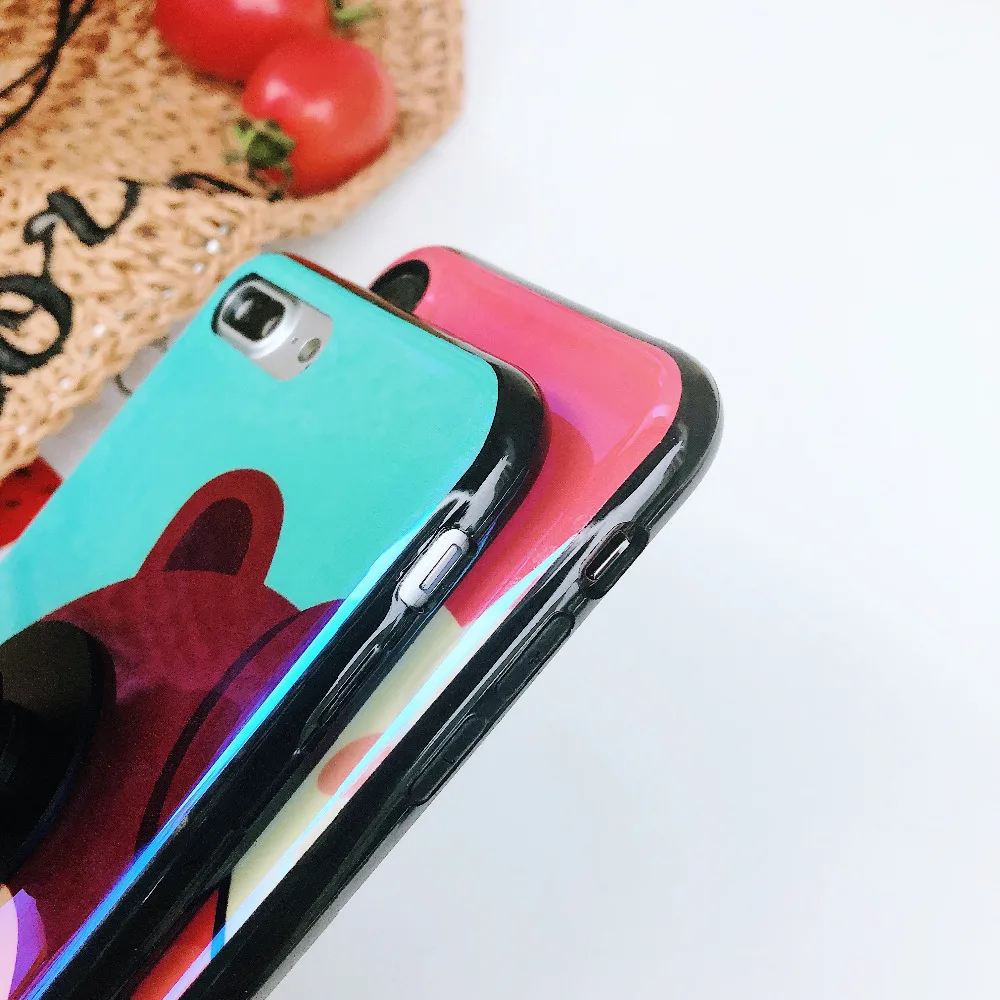 Милый мультфильм Бурый Медведь Кролик чехол для телефона IPhone 7 P телефон оболочки