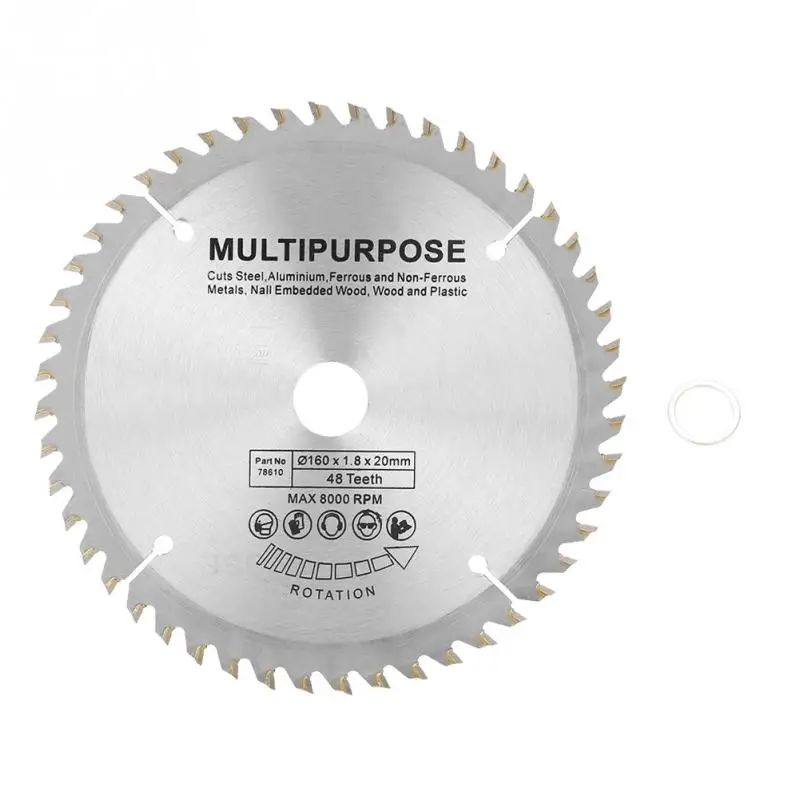 

Карбид цементированного карбида с зубцами 48т, твердосплавная циркулярная пила, режущее полотно, аксессуары для станка, отверстие для резки ...