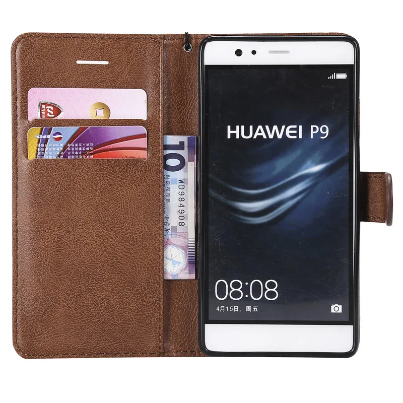 Для huawei P9 чехол Роскошный футляр из искусственной кожи задняя крышка для