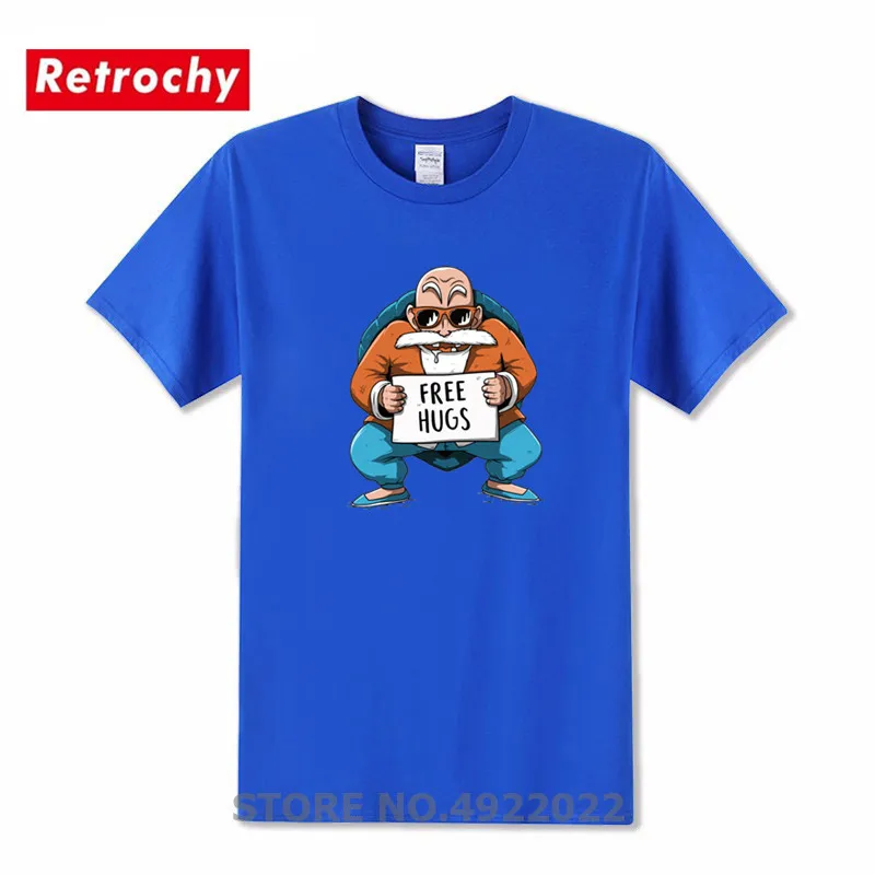 Мужская футболка с принтом Dragon Ball Z Super Saiyan модная Kame senin Muten Roshi Free hugs хит продаж