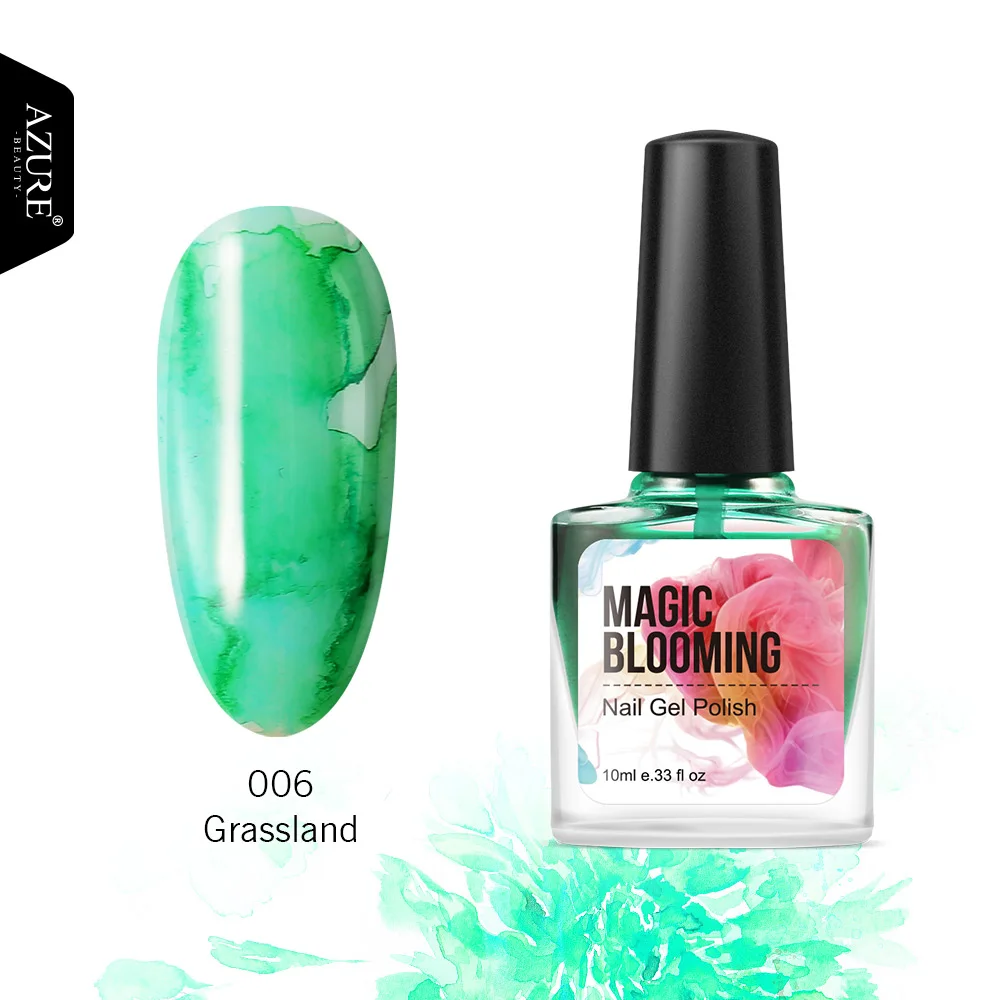 Azure beauty Blossom светодиодный Гель-лак для ногтей, для маникюра, для салона, цветущий УФ-лак для ногтей, долговечный, сделай сам, цветочный узор, гель с рисунком цветения - Цвет: 006