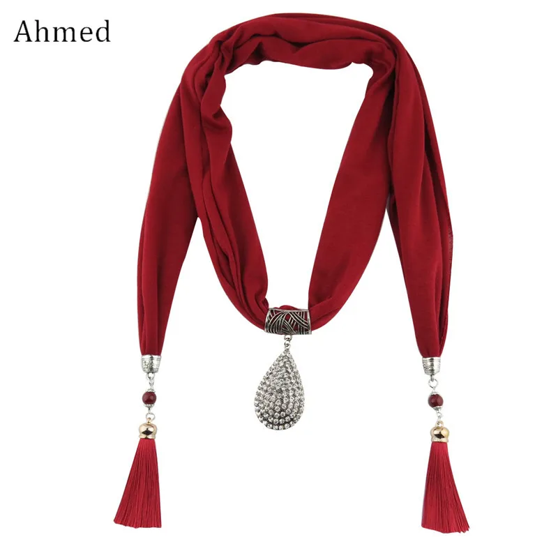 Женское колье чокер Ahmed богемное с кристаллами и кисточками|statement necklace|necklaces for