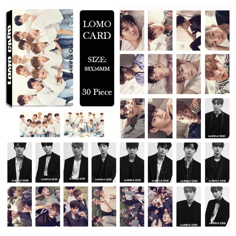 KPOP WANNA ONE Collective Members альбом ломо карты в стиле хип хоп новая мода само сделанная