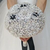 luxury full crystal wedding flowers bridal bouquets brooch wedding bouquet for bridesmaids brides bouquet mariage corsage flower