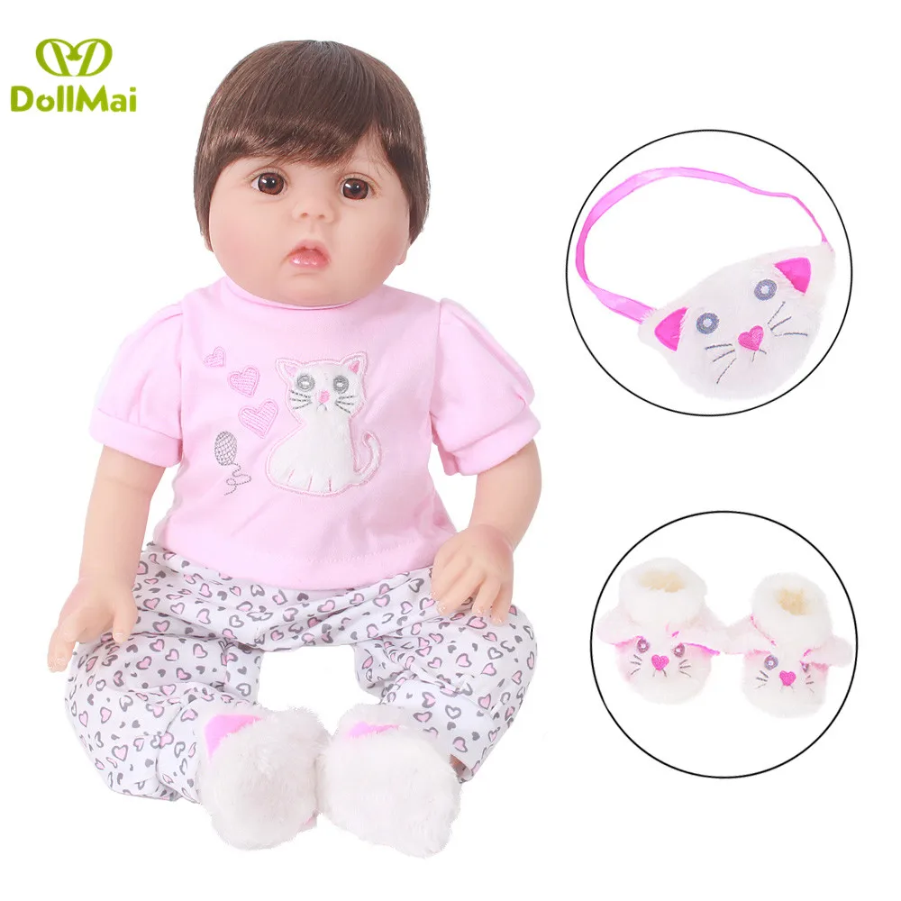 Bebe boneca reborn menina 20 &quot50 см силиконовые куклы-игрушки для девочек подарок детей куклы