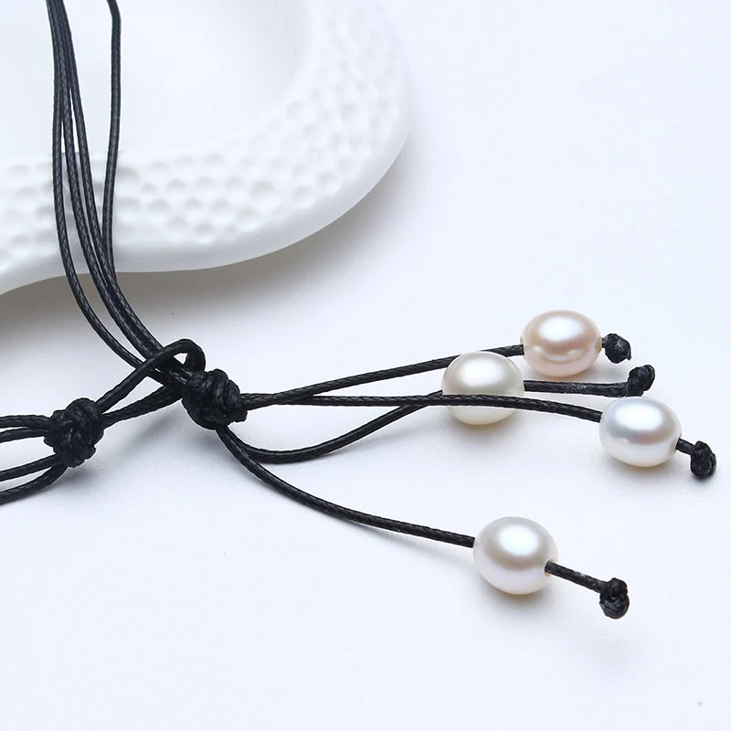2018 Новый DIY жемчуг Цепочки и ожерелья АААА 8 9 мм пресноводный Fine Jewelry Chocker модные