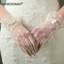 NICEOOXIAO/кружевные свадебные перчатки цвета слоновой кости