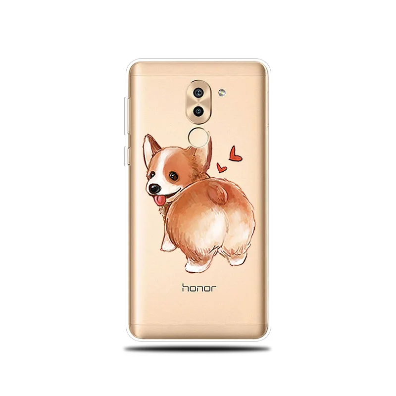 Силиконовый чехол для телефона huawei Коврики 8 9 10 Lite Pro крышка с милой собачкой