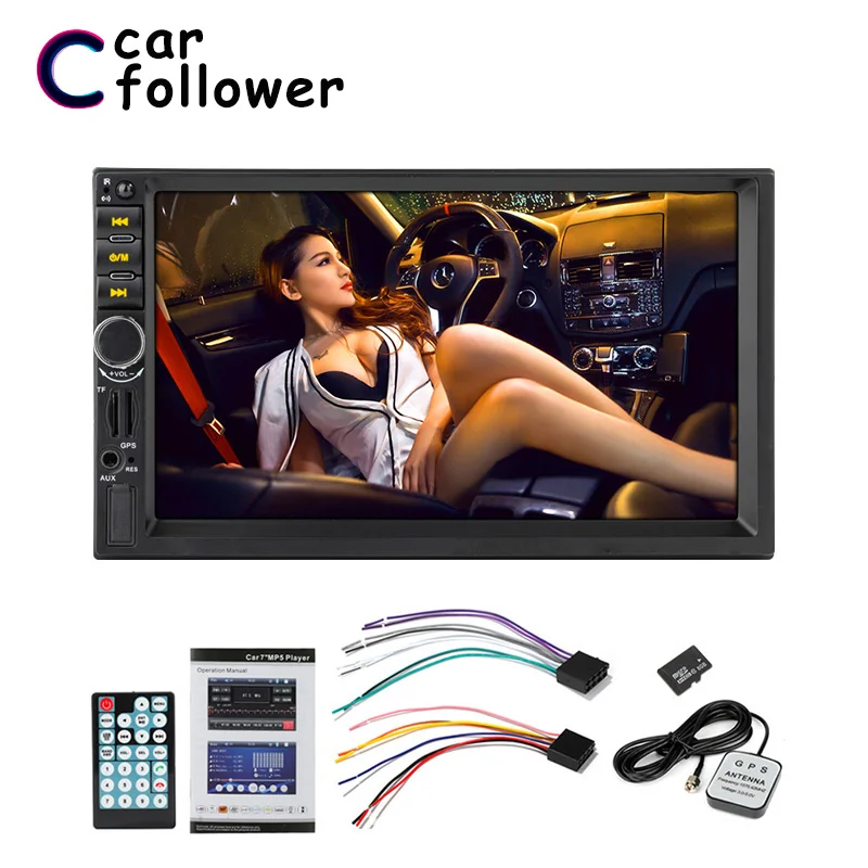 Автомагнитола 7021G автомагнитола 2 Din GPS навигация 7 дюймовый сенсорный ЖК экран MP5