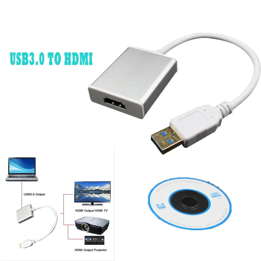 USB 3 0 к HDMI HD 1080 P видеокабель адаптер конвертер для портативных ПК ТВ pvc OTG кабель 5 13|