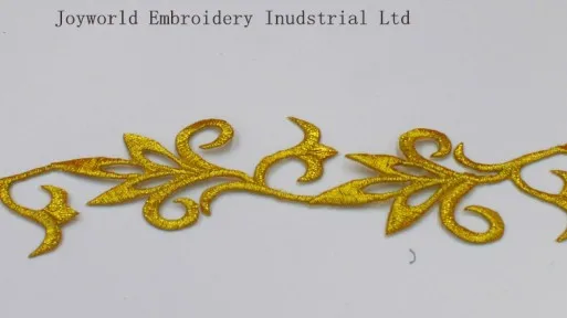 Gold YACKALASI, 6 ярдов/партия, Золотая лента, Кружевной Костюм для косплея, аппликация, лента, железная отделка, Венеция, металлическая отделка, 5-6,5 см(самая широкая - Цвет: Gold
