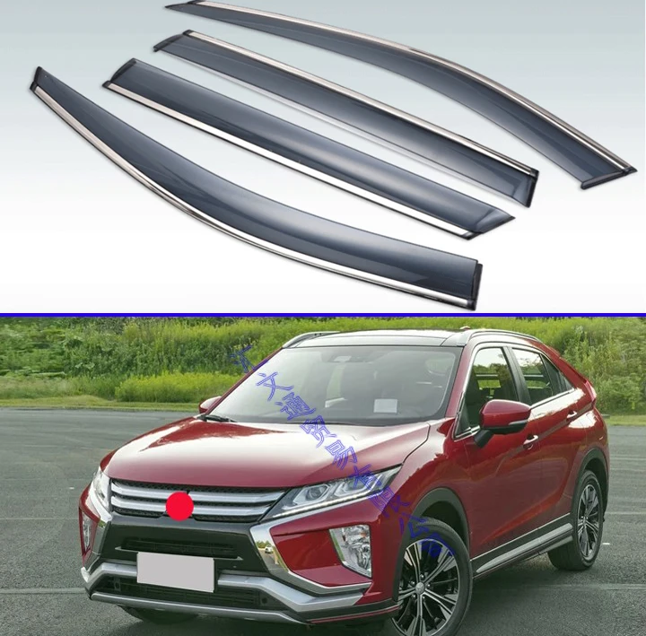 For Mitsubishi ECLIPSE CROSS 2018 2019 Plastic Exterior Visor Vent Shades Window Sun Rain Guard Deflector 4pcs | Автомобили и