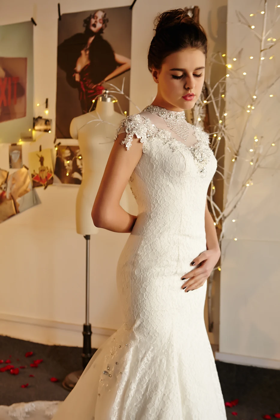 Роскошное Новое Стильное пикантное прозрачное кружевное свадебное