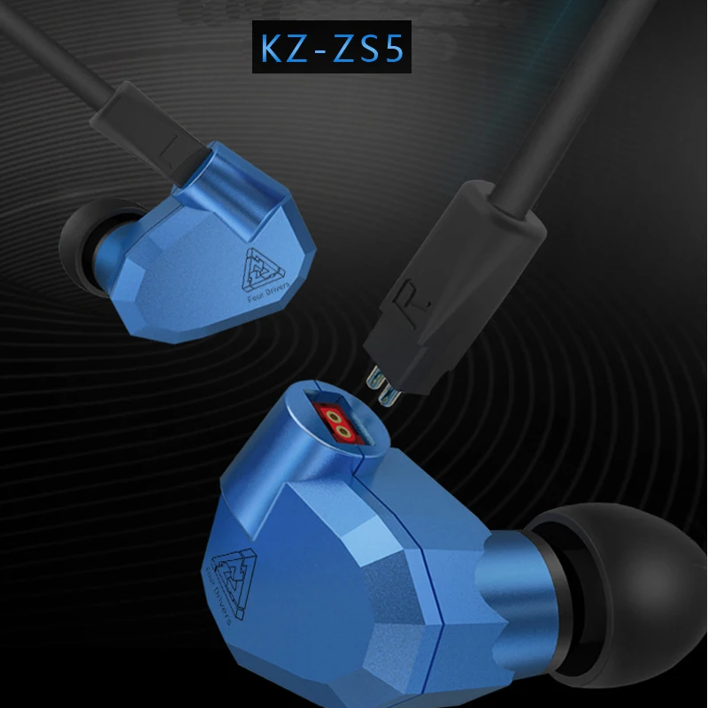 KZ ZS5/Знч 2DD + 2BA Гибридный в ухо наушник Hi-Fi DJ монитор Кроссовки Спортивная Шум