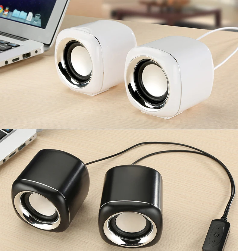 2 шт USB AUX бас мини-динамик Мультимедийный Бумбокс для ноутбука Настольный телефон Стерео Компьютерные колонки Джек Саундбар громкий динамик