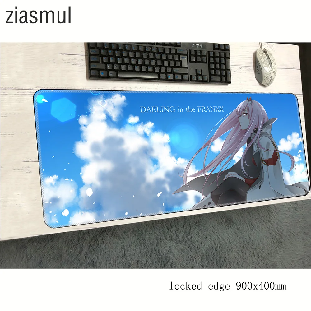 Коврик для мыши darling in the franxx лучший 900x400x3 мм коврик игровой геймер xl