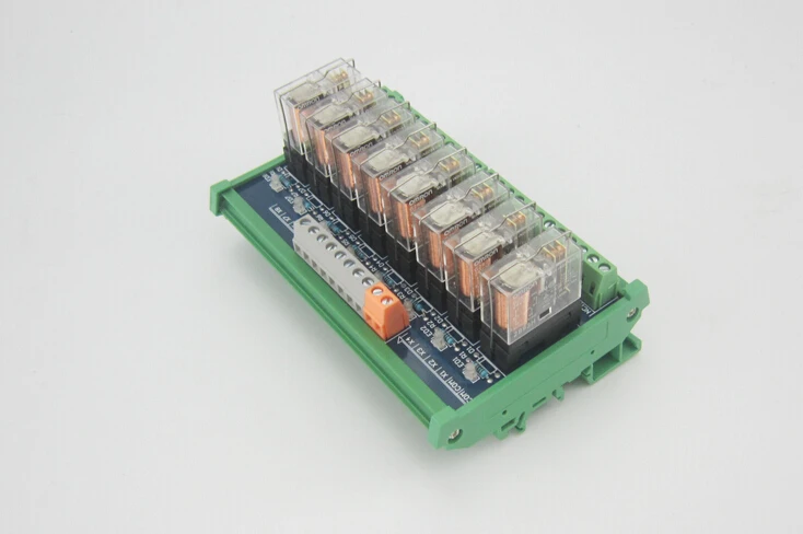 DIN рейка крепление 8 SPDT 16A мощность релейный интерфейс модуль DC 24 В OMRON GBL-8L1-12V реле |