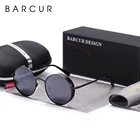 Круглые Солнцезащитные очки BARCUR UV400 для мужчин и женщин, оригинальные винтажные поляризационные очки в стиле стимпанк