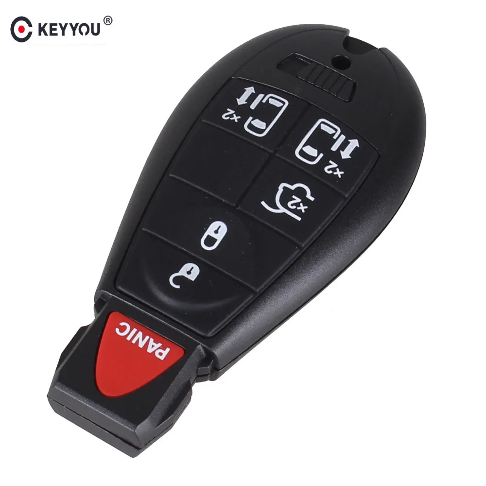 

KEYYOU 10x Замена 6 кнопок Чехол для автомобильного ключа для Dodge Grand Caravan Chrysler Town & кантри 2008-2014