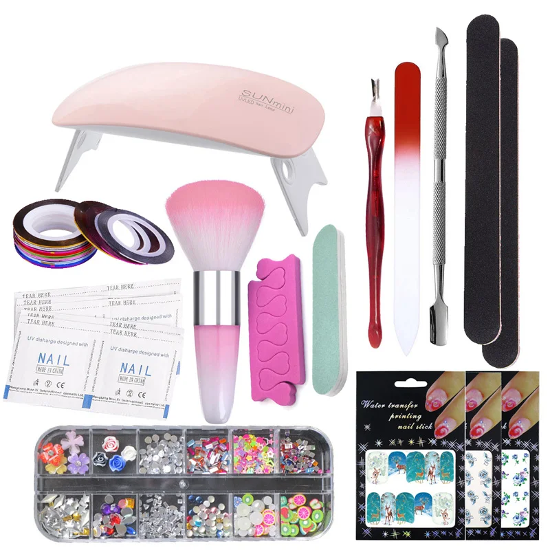 Набор инструментов для маникюра Addfavor Сушилка ногтей 6 Вт УФ светодиодная лампа