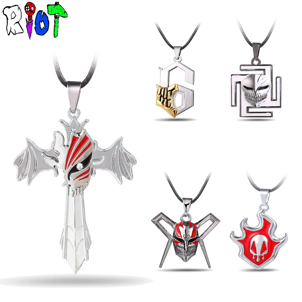 14 стилей BLEACH logo аниме колье 10 шт./лот оптовая торговля кожаная цепочка сплав кулон