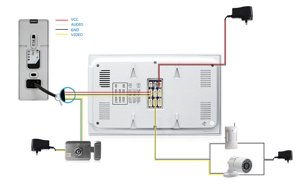 Homeeye 1200TVL 4 Проводной видео-телефон двери дверной звонок Водонепроницаемый широкий угол обзора широкоугольный объектив с фокусным расстоянием со встроенным Камера