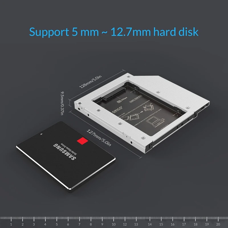 ORICO Алюминий SATA 3 0 2 5 дюймов жесткий диск HDD SSD Caddy Дело лоток для lenovo Asus hp Dell ACER