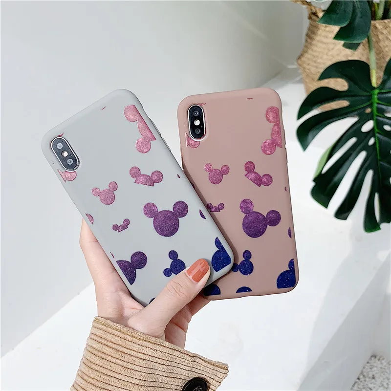 Luxury Cute Mouse Head Design Pattern Soft TPU Full Coverage Shell Cover for iphonex 7 8 6 6s Case iphone XS XR xsmax |