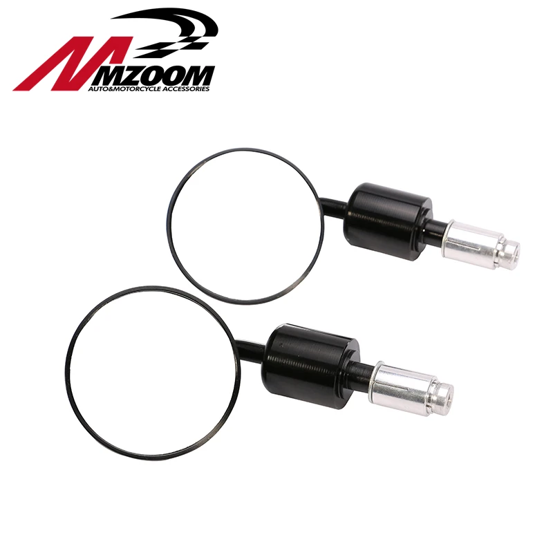 Mzoom Motorcycle CNC Aluminum Rear View 3&quot Handle Bar End 7/8&quot Mirrors Round | Автомобили и мотоциклы