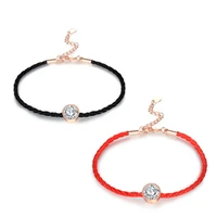 romad austrian crystals charm bracelets for women thin red thread string rope fashion trendy bracelet bangles jewelry pulseras