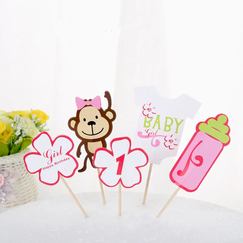 Мультфильм кекс торт Топпер Baby Shower ребенок День рождения поставки выпечки партия