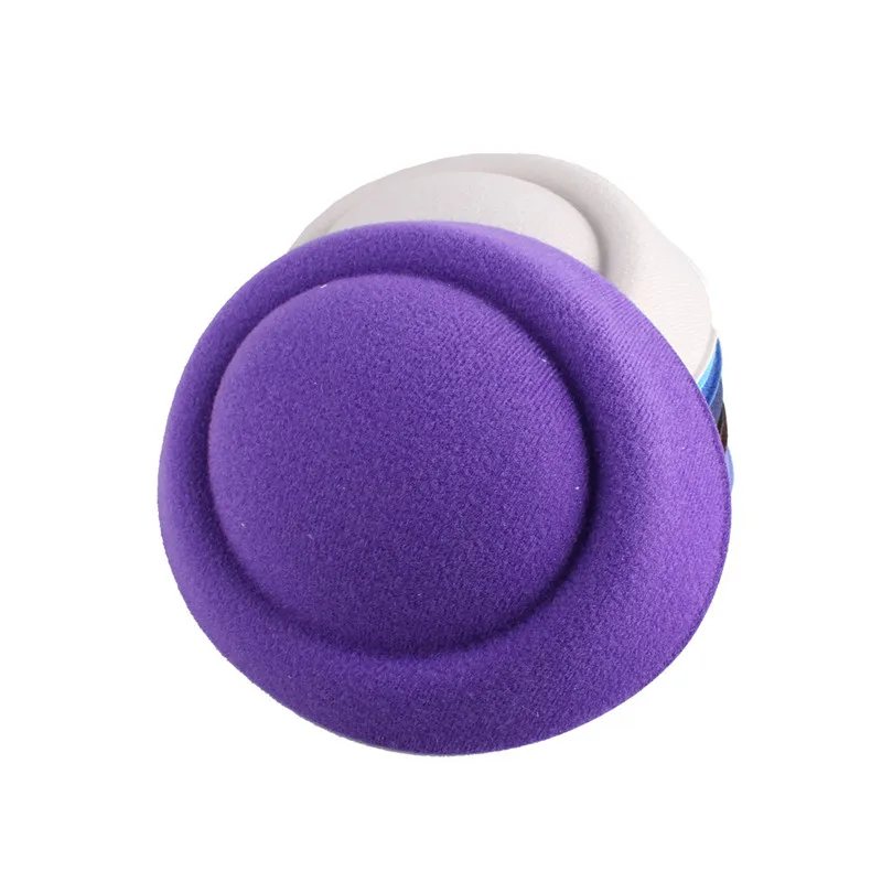Фиолетовый 19color для выбора 16 см чародейная шляпа DIY millinery аксессуары для волос пиллбокс основа для шляпы с вуалью Мини Топ шапки для occasimyqh020 - Цвет: Фиолетовый