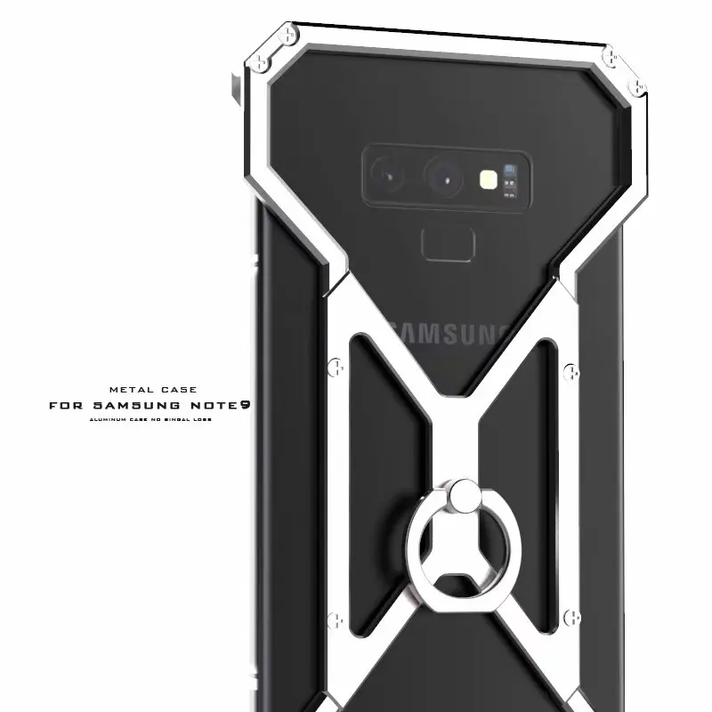 Hot Luxury Shockproof Aluminum Metal Armor Ring Case For Samsung Galaxy Note 9 8 S9 Plus Aluminium Bumper Frame Cover | Мобильные