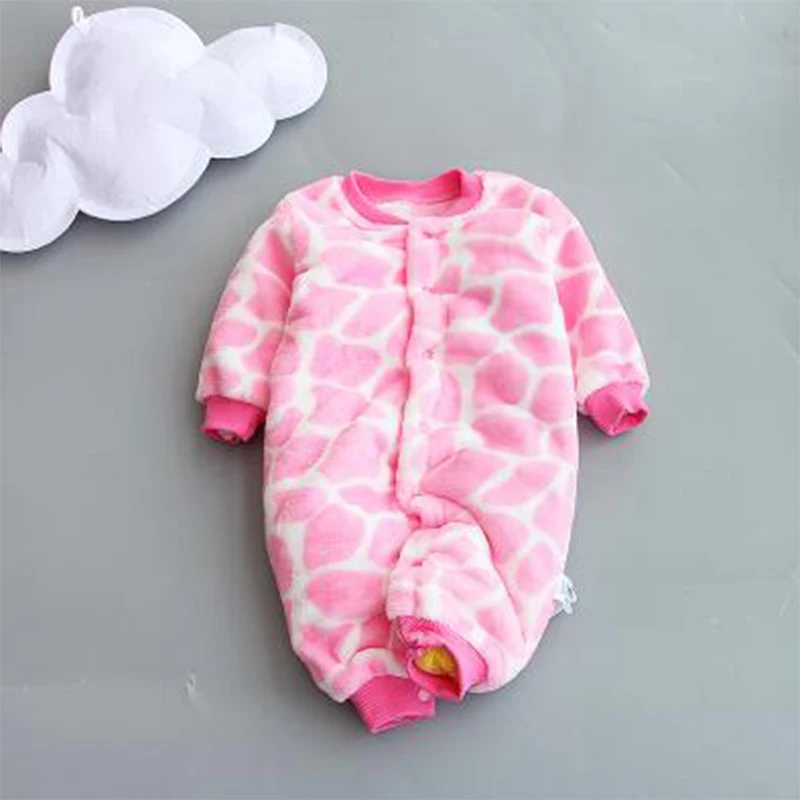 BibiCola 2018 Baby girls rompers plus velvet full sleeve o-neck loose stretchy clothes for bebe boys infant thermal new clothing | Мать и