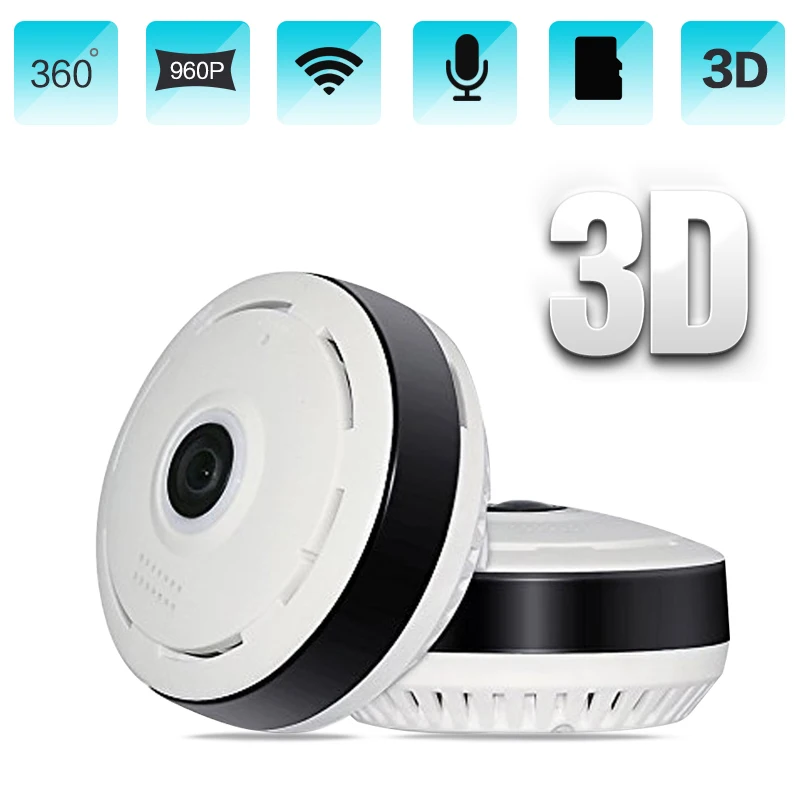 IP камера видеонаблюдения рыбий глаз 960P Wi Fi 360 МП|Камеры видеонаблюдения| |