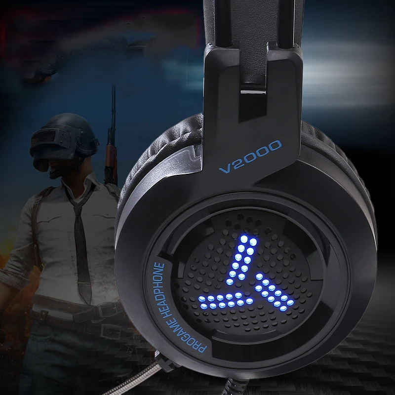 Игровая гарнитура светодиодный музыкальный аудио BigWith Mic игровая для ПК Компьютерная гарнитура 7,1 канал 3,5 мм разъем стерео опционально