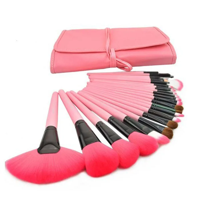 OutTop Pro 24Pcs Pouch Bag Case Superior Soft Cosmetic Makeup Brush Set Kit 6A16 Drop Shipping | Красота и здоровье