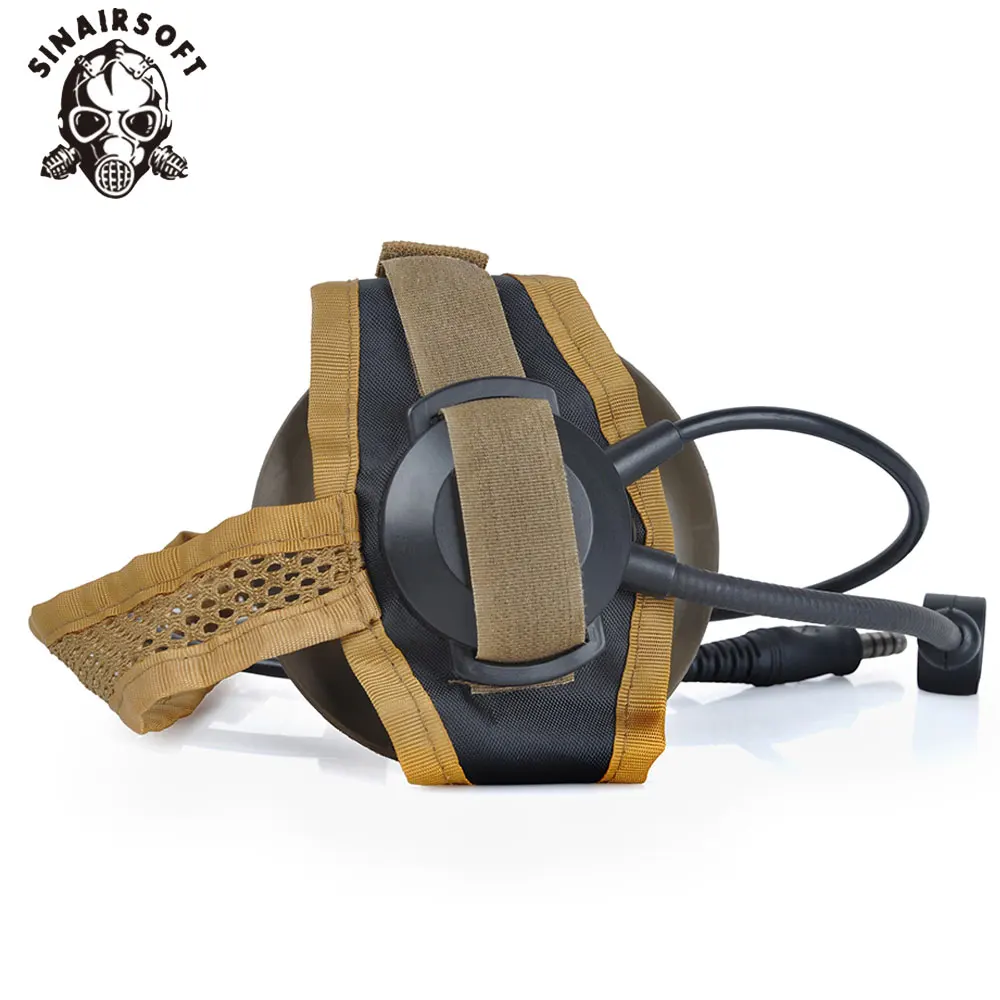 Тактическая гарнитура SINAIRSOFT Z Selex TASC1 с вилкой в стиле милитари BK 028|Тактические