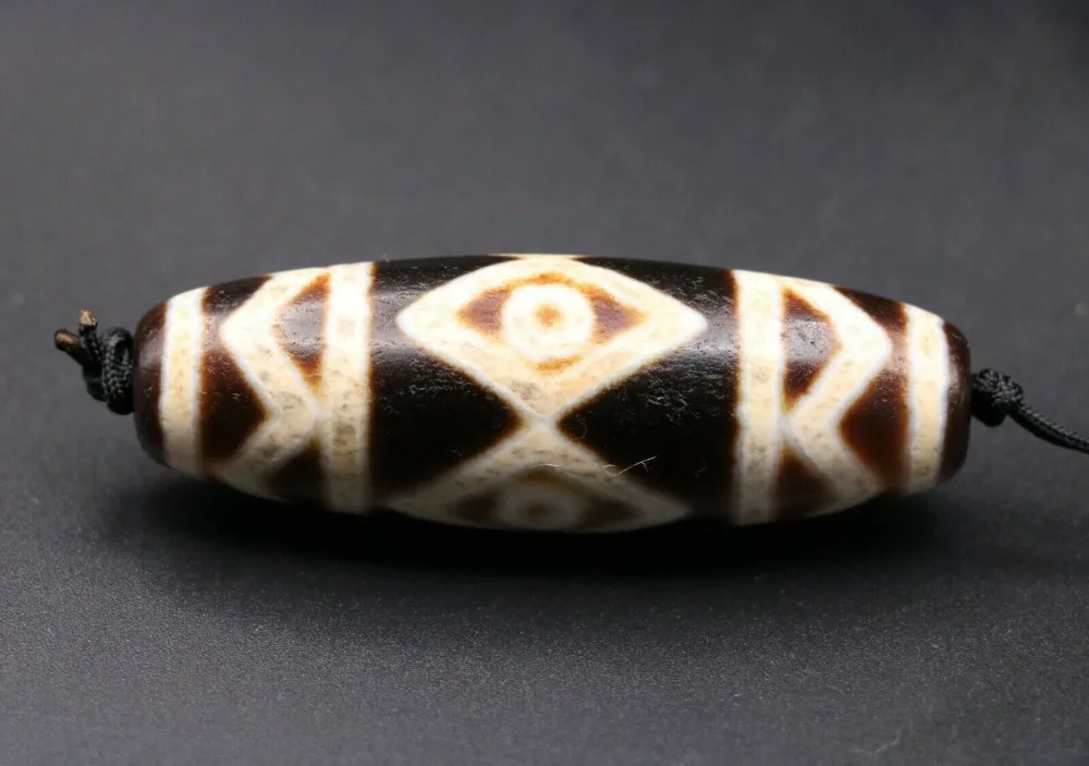 Treasure Magic Power LKbrotherMagic Tibetan Old Agate 4 Diamond Eye Water Wave Large dZi Bead Amulet LZK | Украшения и аксессуары