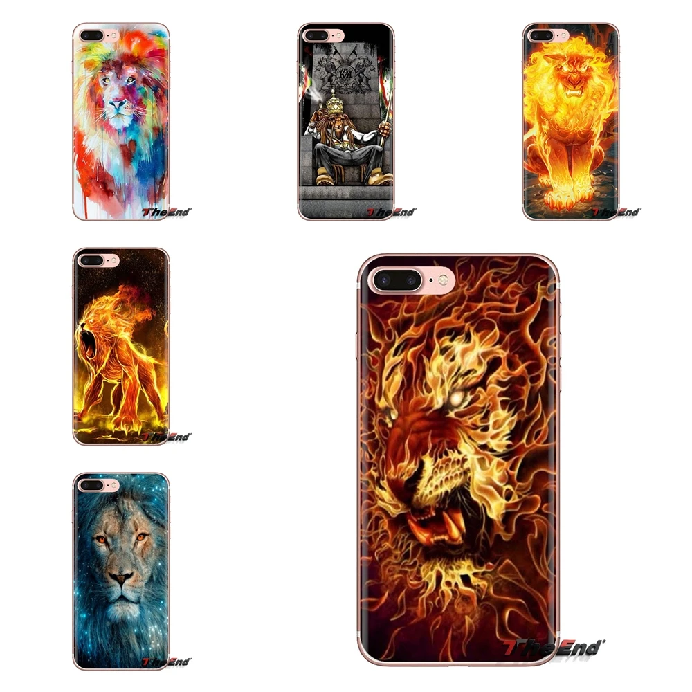 2018 flame Lion Transparent Soft Shell Covers For Xiaomi Mi3 Samsung A10 A30 A40 A50 A60 A70 Galaxy S2 Note 2 Grand Core Prime |