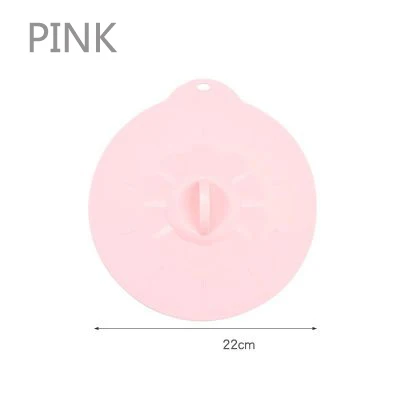 PINK-3 Крышка для кастрюли, силиконовая крышка, пробка для разлива, крышка для кастрюли, кухонные аксессуары, инструменты для приготовления пищи, кухонная посуда с цветами, кухонные гаджеты - Цвет: PINK-3