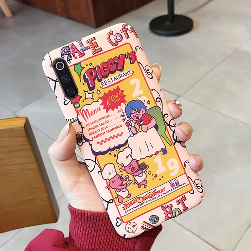 zhu YonLinTan coque, чехол, чехол, для Xiaomi mi 9 Se mi 9 9Se, роскошный чехол с рисунком, жесткий милый чехол с мультяшным цветочным принтом - Цвет: zhu