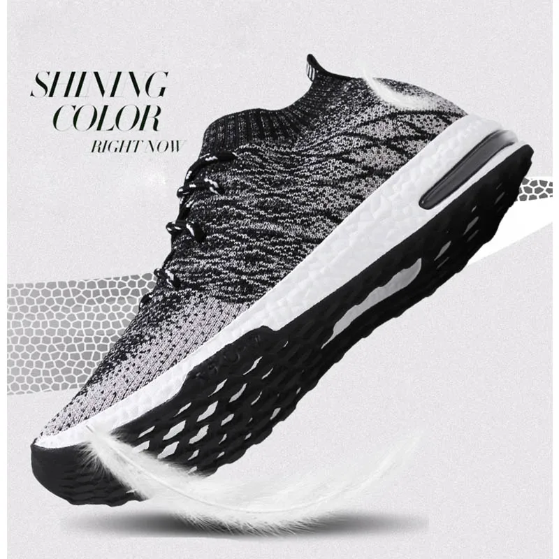 

NANCY TINO Men Breathable Sports Shoes Outdoor Walking Athletic Lace-up Lightweight Running Shoes For Male Comfortable Sneakers