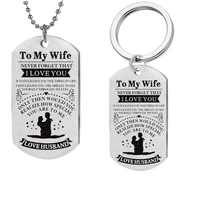 to my wife i love you dog tag laser 316l stainless steel pendants custom military necklaces jewelry for women