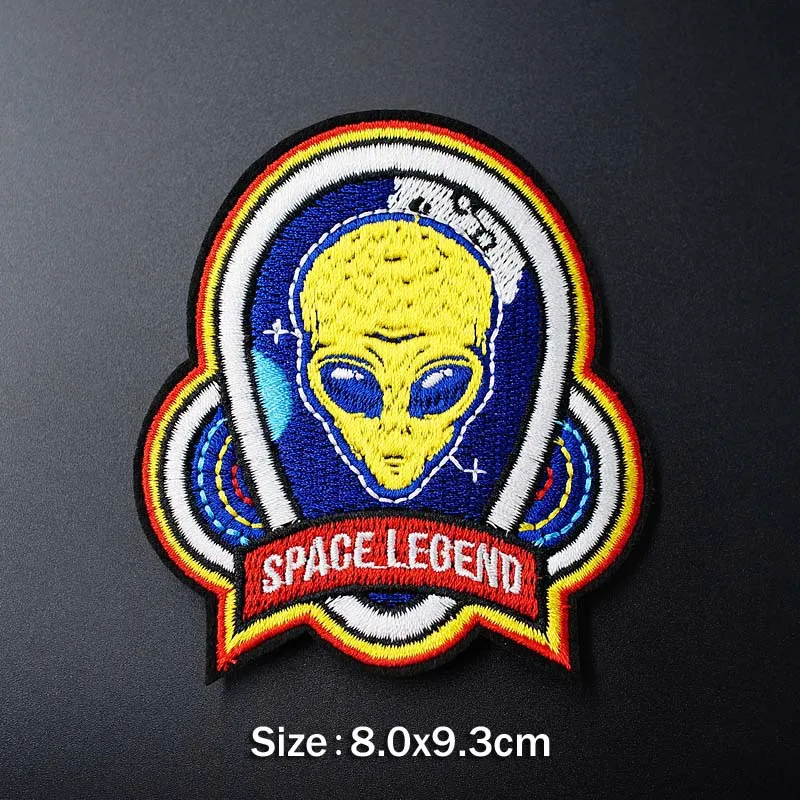 ALIEN Size:8.0cmx9.3cm Patch Embroidery Cloth Clothing Repair Gummed Fashion Badge | Дом и сад